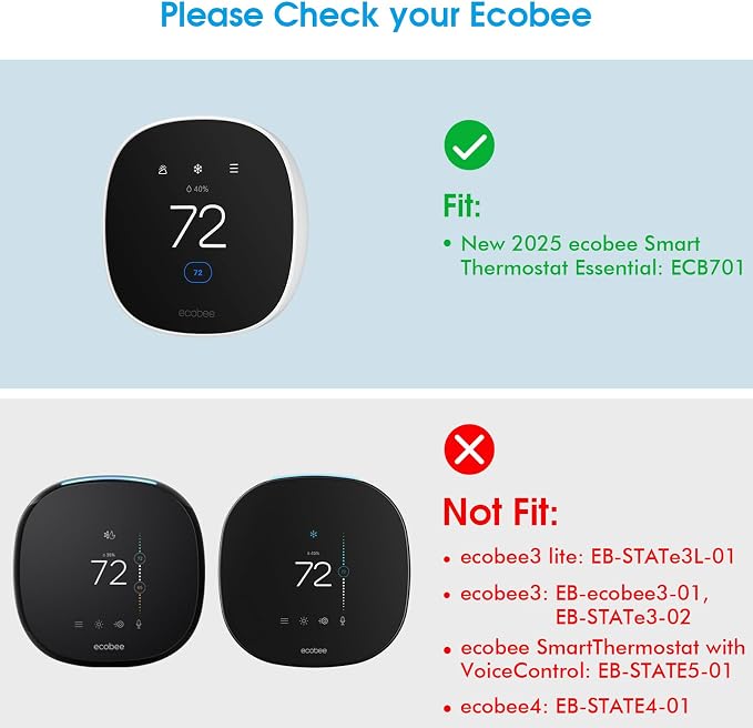 CaseBot Wall Plate for New 2025 ecobee Smart Thermostat Essential Thermostat - Image 2