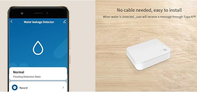 WENGART Zigbee Smart Water Leak Detector, 120dB Audible Alarm & App Notification - Image 6