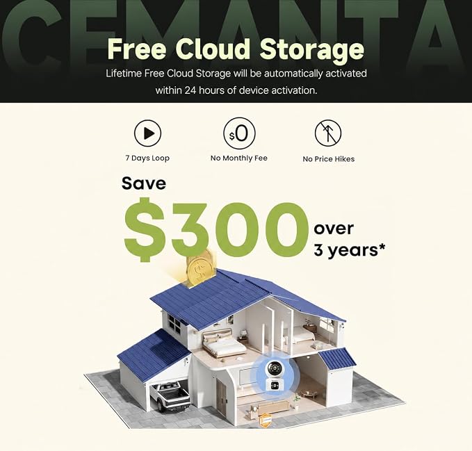 4MP Security Camera Indoor, Free Cloud Storage, Dual-Len Baby & Pet Cam - Image 2