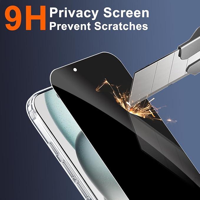 for iPhone 15 Case Clear with Privacy Screen Protector and Full Camera - Image 8
