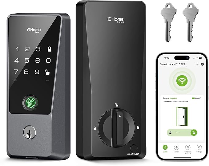 GHome Smart WiFi Deadbolt Locks by GhomeSmart
