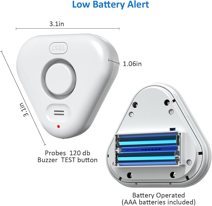 Stechro Water Leak Detector, 120dB Water Sensor Alarm, Water Leakage Detection - Image 6