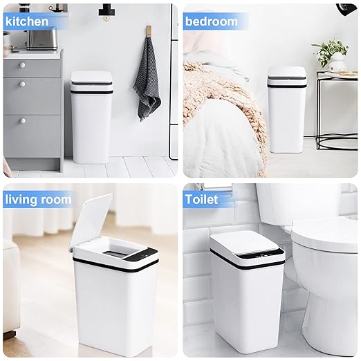 Anborry Bathroom Automatic Trash Can 3 Pack 2.2 Gallon Motion Sensor Touchless - Image 7