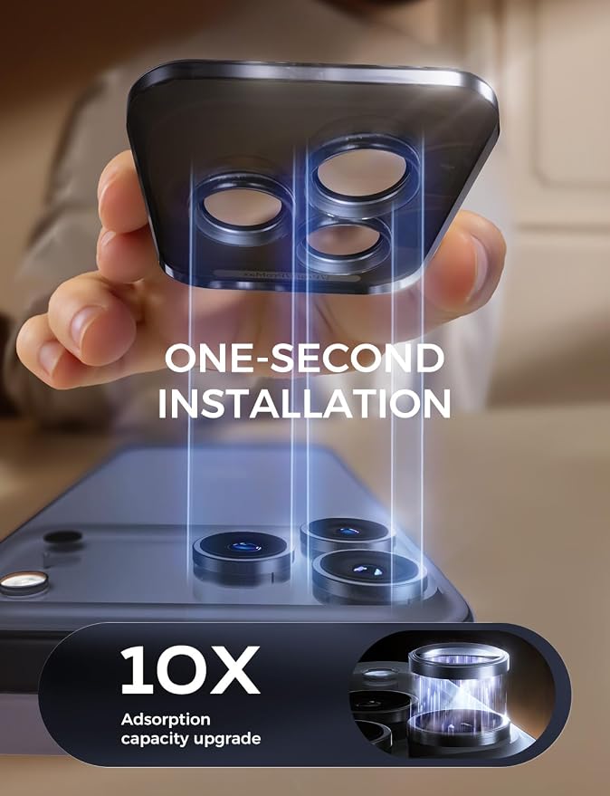 MAGIC JOHN for iPhone 17 Pro Max/17 Pro Camera Lens Protector 9H Aerospace - Image 2