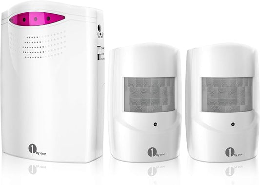 Driveway Alarm Wireless Outside, 1 BY ONE Motion Sensor Alarm 1000ft/300m Range by 1byoneProductInc