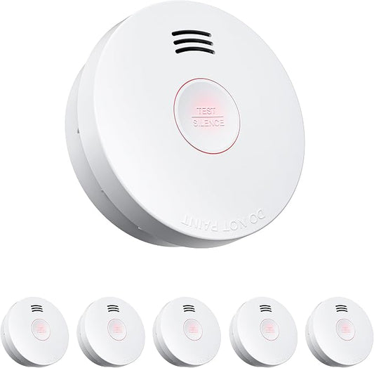 SITERWELL Smoke Detector Fire Alarms, 10 Year Battery Smoke Alarm Fire Detectors by SITERWELL