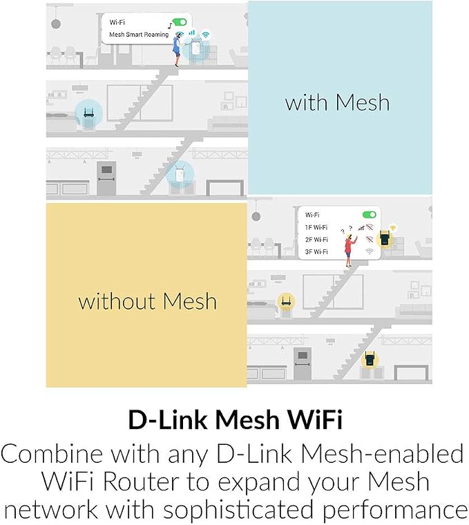 D-Link DAP-1530-US, WiFi Range Extender, AC750 Mesh Plug in Wall Signal Booster - Image 4