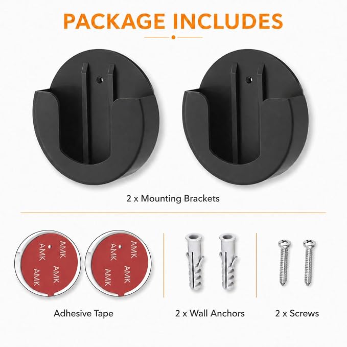 2 Pack Adhesive Indoor Wall Mount, Two Ways Easy Installation - Image 7