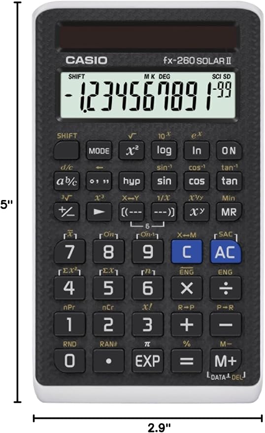 Casio fx-260 Solar II Scientific Calculator | 10-Digit Display | Fraction & - Image 7