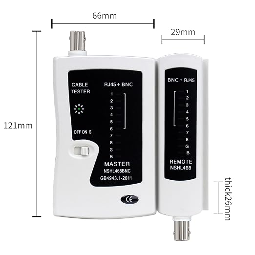 Coaxial Coax Cable Tester Portable BNC RJ59 RJ45 cat5 cat5e cat6 cat6a UTP Wire - Image 5