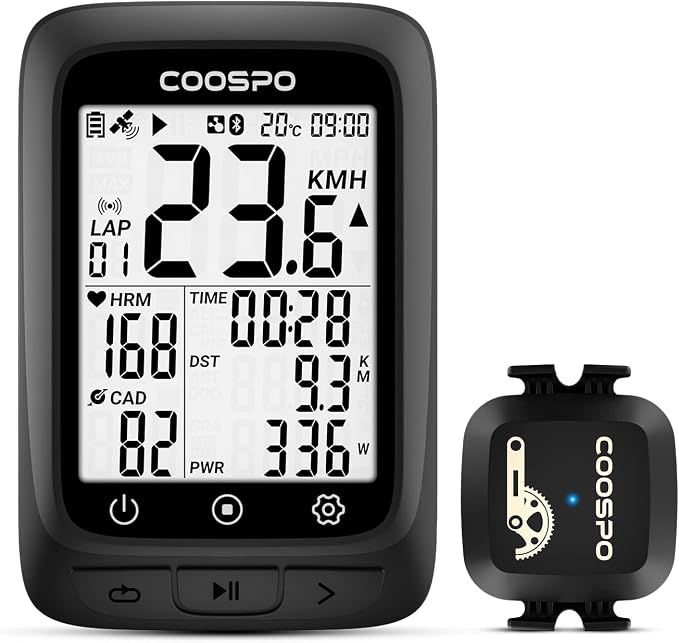 COOSPO Bike Computer GPS Wireless, ANT+ Cycling Computer GPS by COOSPO