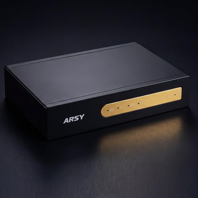 ARSY NSW-1 Hi-Fi Audio-Grade Network Switch, 1Gbps Ethernet and SFP Ports by ARSY