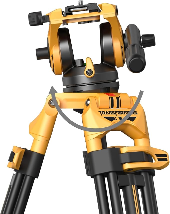 SmallRig AD-01 73''/186cm Heavy-Duty Fluid Head Tripod Bumblebee Edition - Image 4