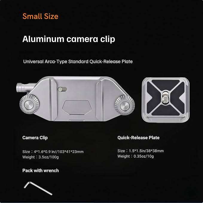 Camera Clip Backpack Clip with Quick Release Plate, Aluminum Backpack Strap - Image 5