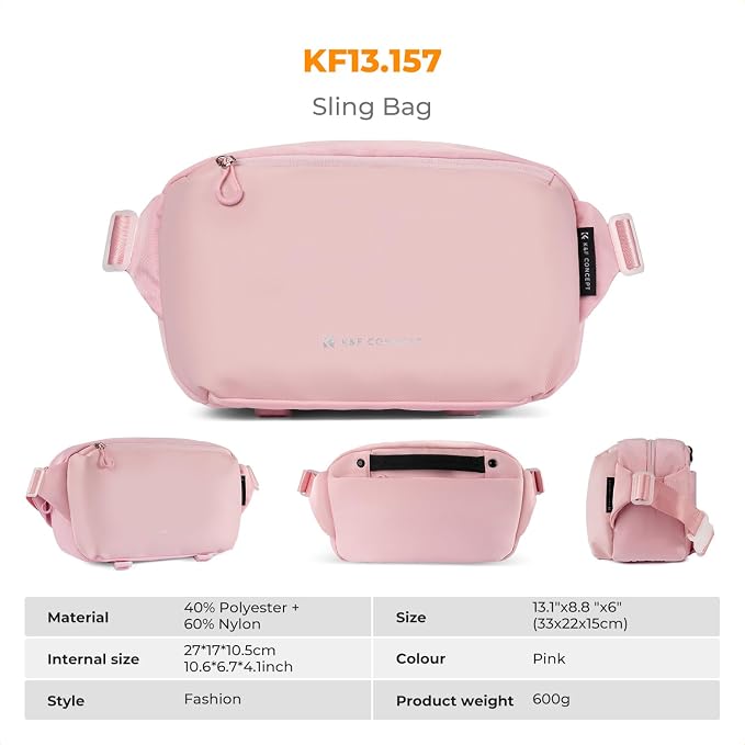 K&F CONCEPT Camera Sling Bag Crossbody Bag Waterproof Camera Shoulder Backpack - Image 7