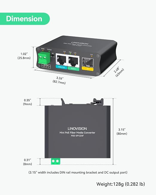 LINOVISION PoE Powered Fiber Media Converter - Image 7