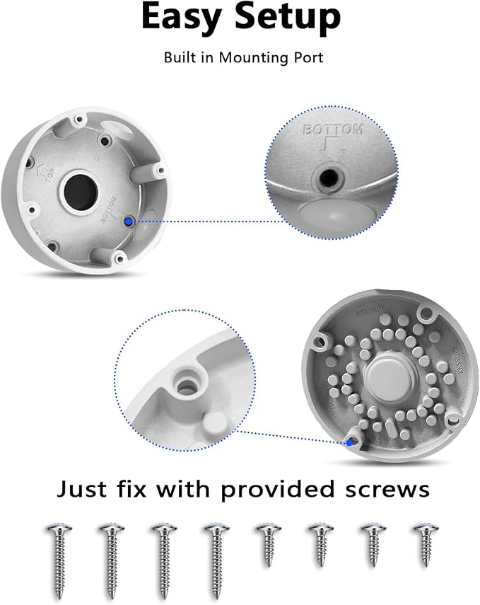 Compatible with Bullet Cameras Universal Bullet Security Camera Base Junction - Image 8
