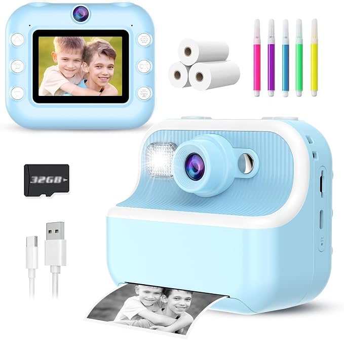 Kids Camera Instant Print, Christmas Birthday Gifts by TKECWOB