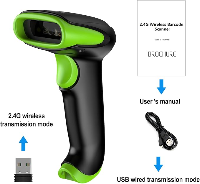 Symcode Wireless Bluetooth Barcode Scanner, 2D 1D QR Code Automatic Fast - Image 9