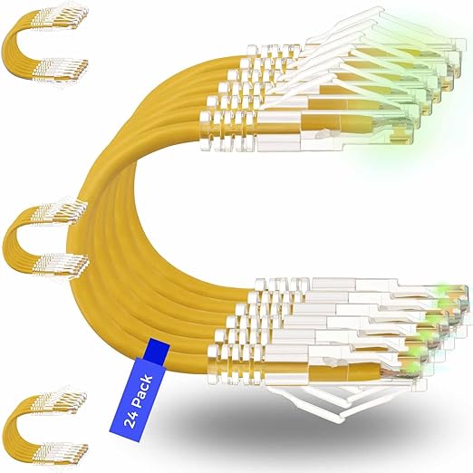 Rapink Patch Cables Cat6/ Cat6a 1ft Slim, Cat6a Ethernet Patch Cable 10G Support by Rapink