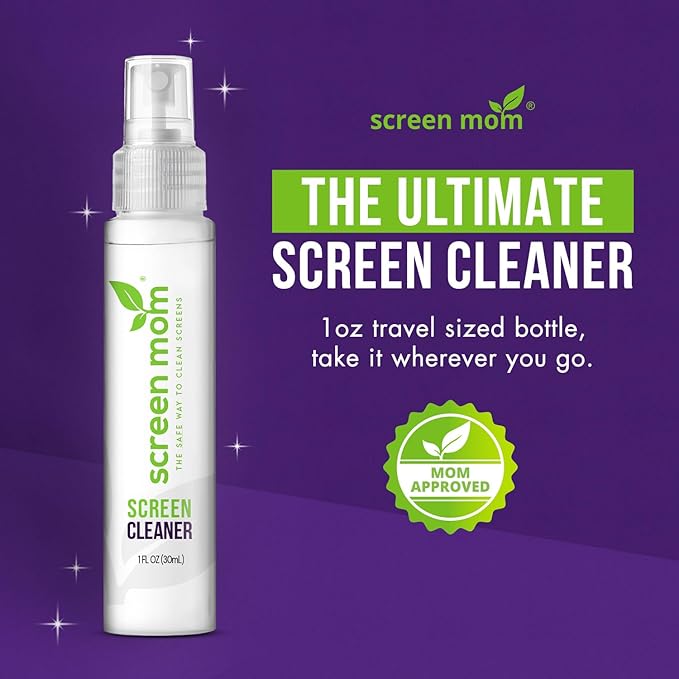 Screen Cleaner Spray and Microfiber Cloths 2-Pack by Screen Mom-Screen Cleaner - Image 2