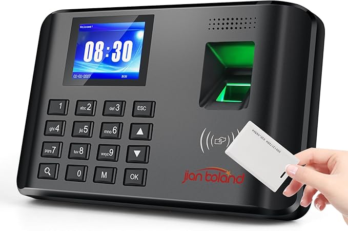 A5 Time Clock-Time Clocks for Employees Small Business-Fingerprint, RFID and by JianBoland