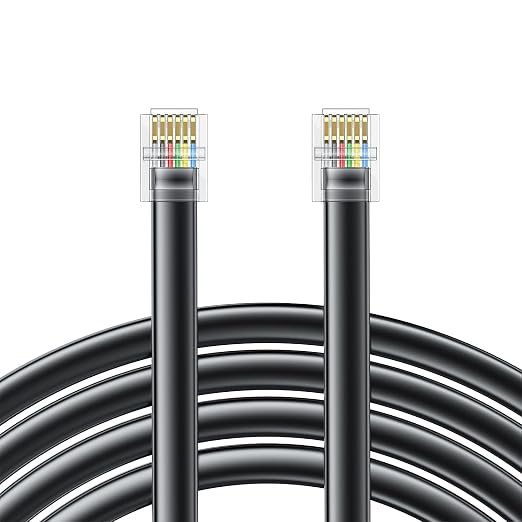 RJ12 Cable Phone Cord RJ12 6P6C Male to Male Straight Wired - Image 5