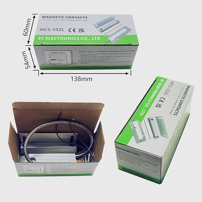Heavy Duty Wired Alarm Garage Door Magnetic Contacts Switch Sensor NC - Image 4