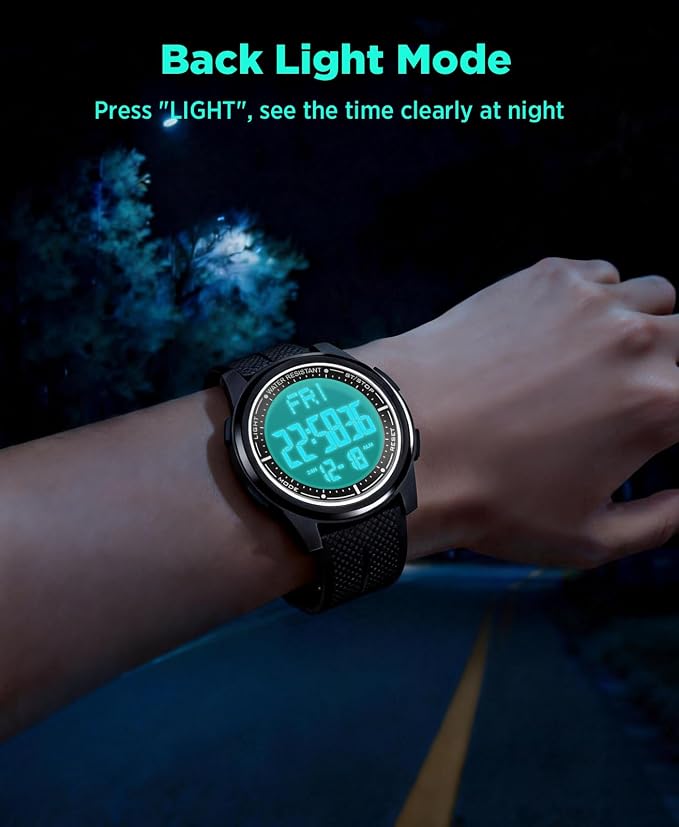 Beeasy Digital Watch for Men Women, 50M Waterproof, Ultra-Thin & Lightweight - Image 5