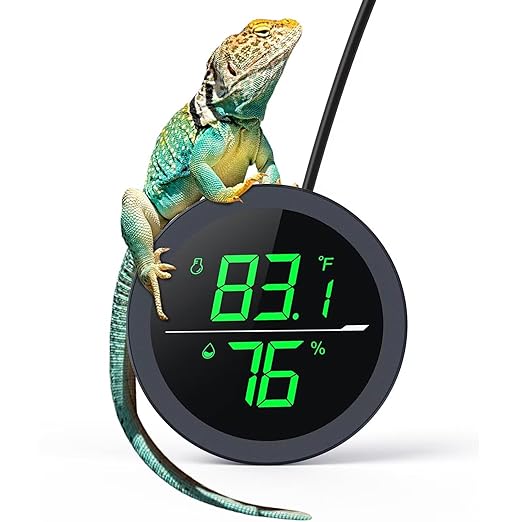 PAIZOO LED Digital Reptile Thermometer and Humidity Gauge Hygrometer by PAIZOO