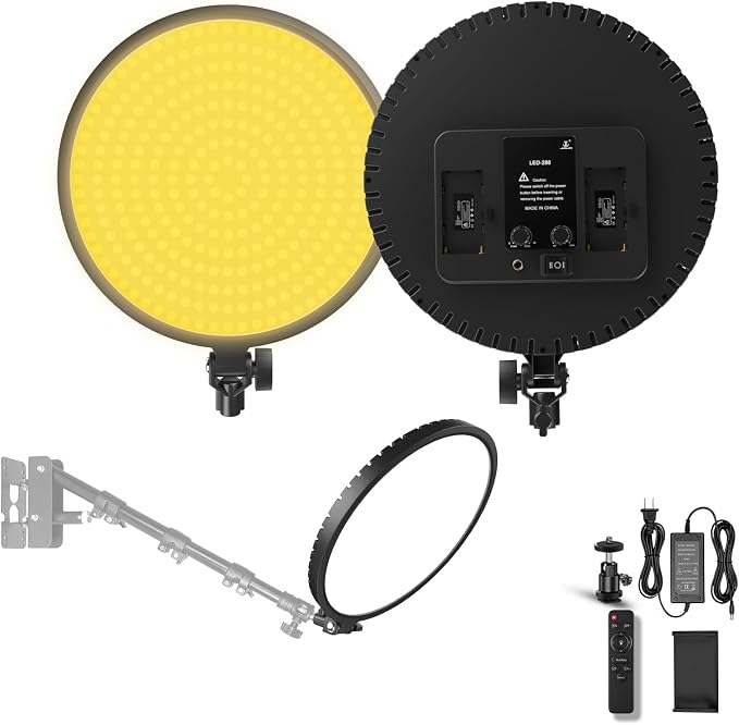 10 inch Light Kit, NO Wall Mount Triangle Boom Arm by JJJINAJIN18RINGLIGHT
