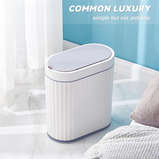 ELPHECO Bathroom Trash can Motion Sensor, AutomaticGarbage can, Slim Plastic - Image 7