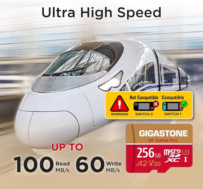 GIGASTONE 256GB Micro SD Card, 4K Game Pro, MicroSDXC Memory Card - Image 3