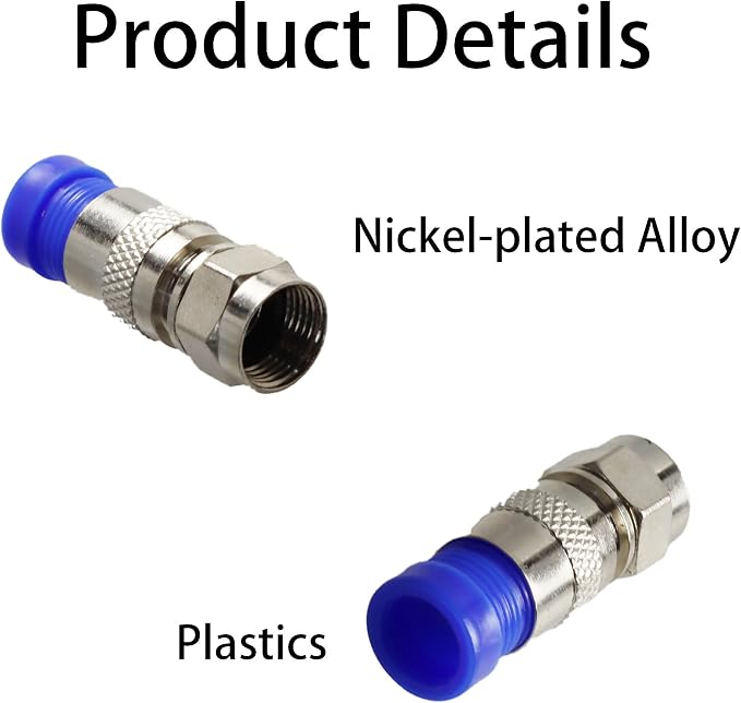 25Pcs RG6 F Type Connector Coaxial Compression Fitting, Cable Modem, Aerial - Image 5