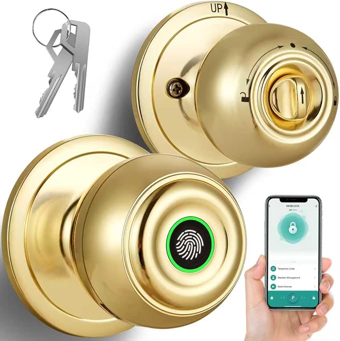 Fingerprint Door Lock, Smart Fingerprint Door Knob by KLLOQUE