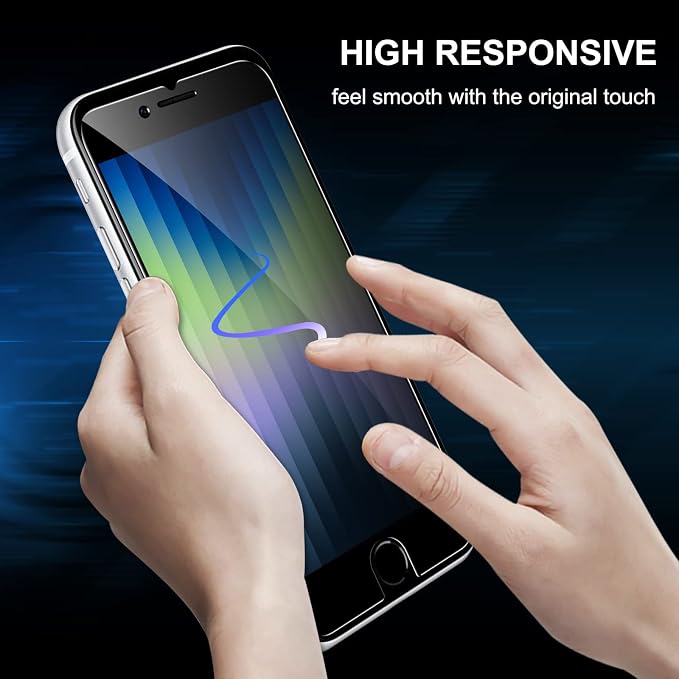 YMHML 2 Pack Compatible for iPhone SE 2020 2nd 2022 3rd Generation, iPhone 8 7 - Image 5
