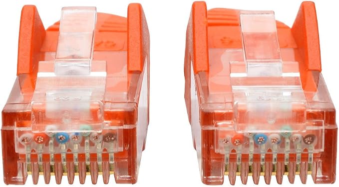Tripp Lite Cat6 Gigabit Ethernet Snagless Molded Patch Cable UTP Orange RJ45 - Image 3