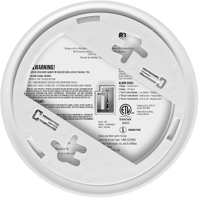 BRK First Alert SMICO100-AC Interconnect Hardwire Combination Smoke & Carbon - Image 7