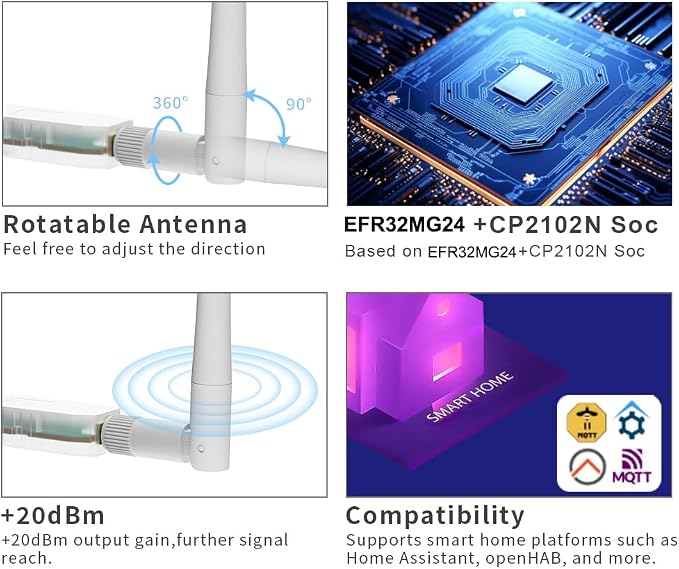 SMLIGHT SLZB-07MG24 Zigbee 3.0 Coordinator Thread/Matter Mini USB Adapter Works - Image 3