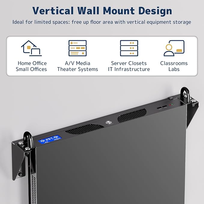 1U Vertical Wall-Mount Rack - Image 2