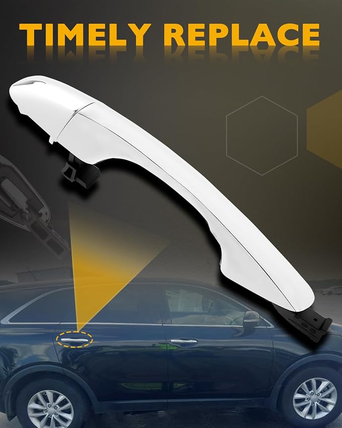 Rear Right Door Handle w/End Cap Cover, Compatible - Image 6