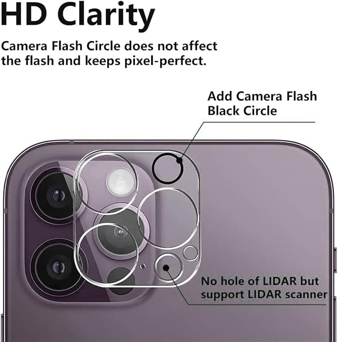 3PCS Rear Back Camera Lens Protector Tempered Glass - Image 2