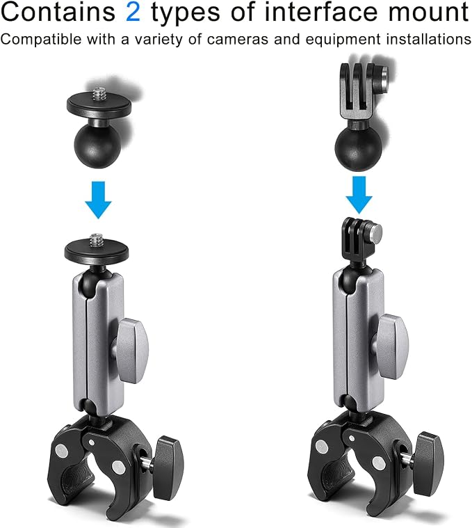 Suptig Camera Mount Super Clamp Pole Mount Tripod Clamp - Image 2