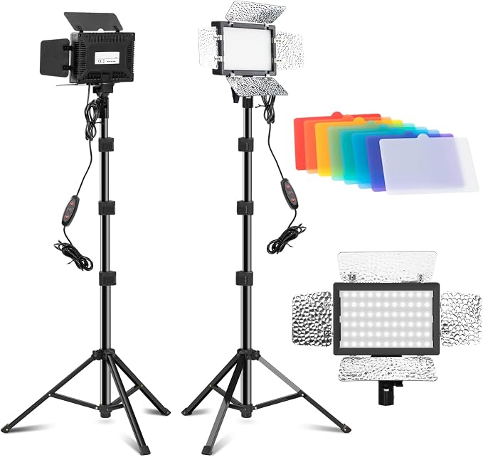 Jiang&Rong 2 Pack LED Video Lighting Kit by JiangRong