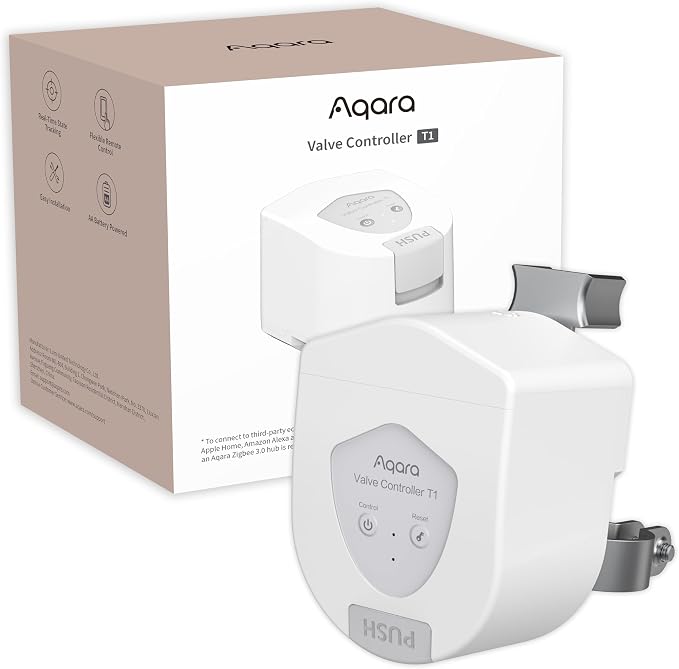 Aqara Smart Valve Controller T1, Matter Over Bridge, Requires Aqara Zigbee 3.0 by Aqara