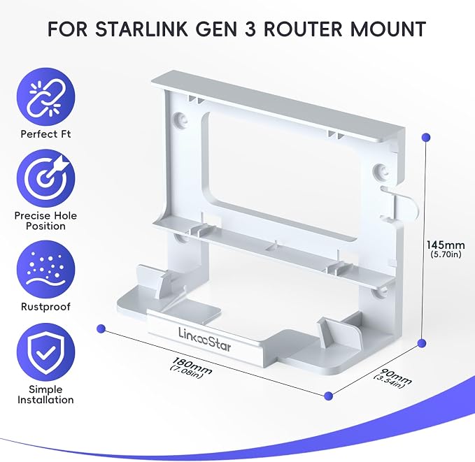 for Starlink Gen 3 Router Mount, All in One Starlink Wall Mount - Image 6