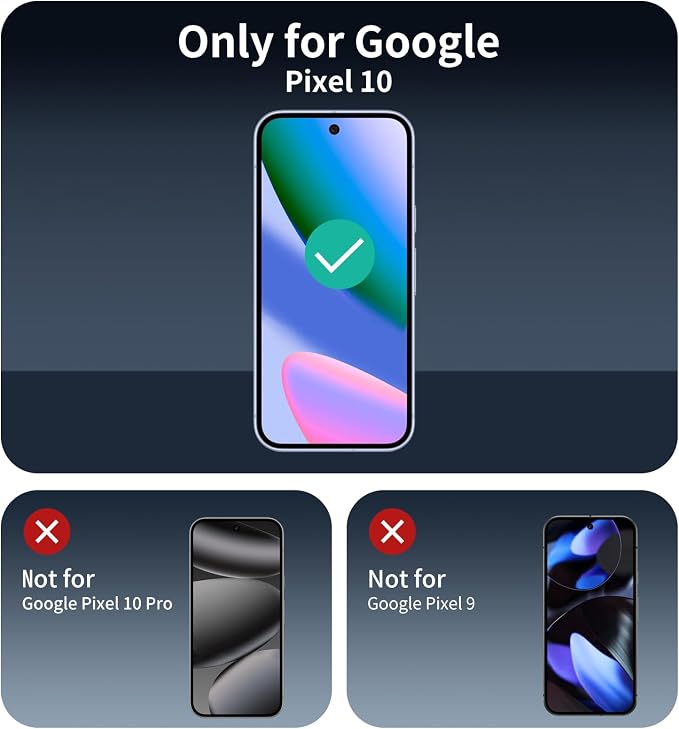 4-Pack Camera Lens Protector for Google Pixel 10, Tempered Glass Camera Cover - Image 2
