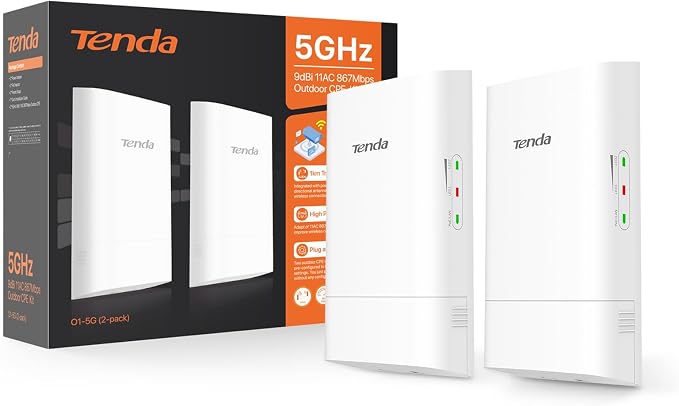 Tenda Point to Point Wireless Bridge Kit | 1KM Long-Range Outdoor CPE by Tenda