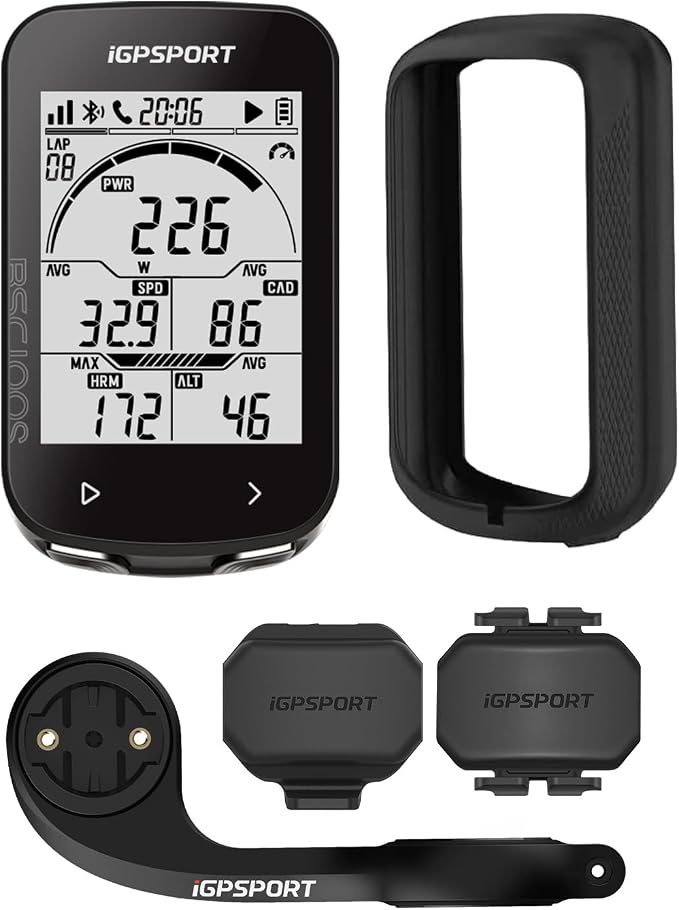 iGPSPORT BSC100S GPS Bike Computer Wireless, 2.6'' LCD Display 40H Rechargeable by iGPSPORT