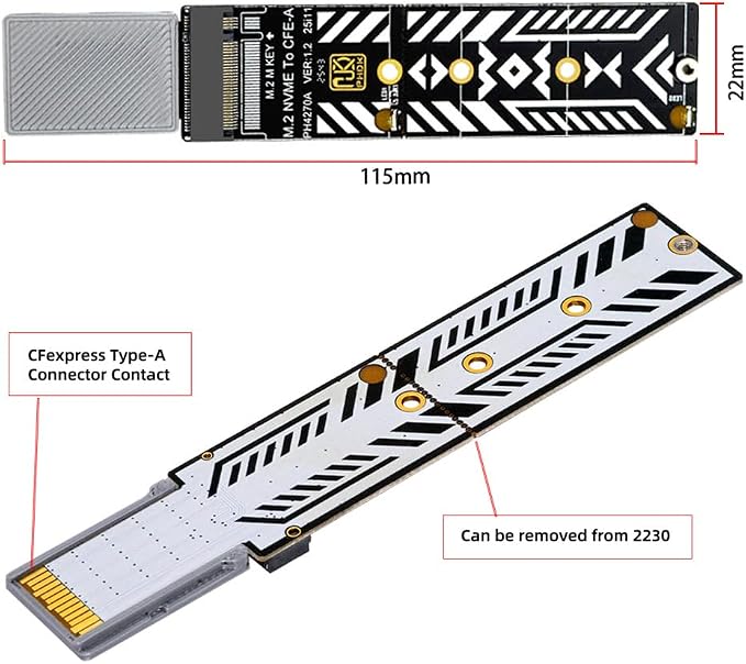 CFexpress Type-A to NVME 2230 2240 2260 2280 Memory Card Kit Case CFE CFA NGFF - Image 7